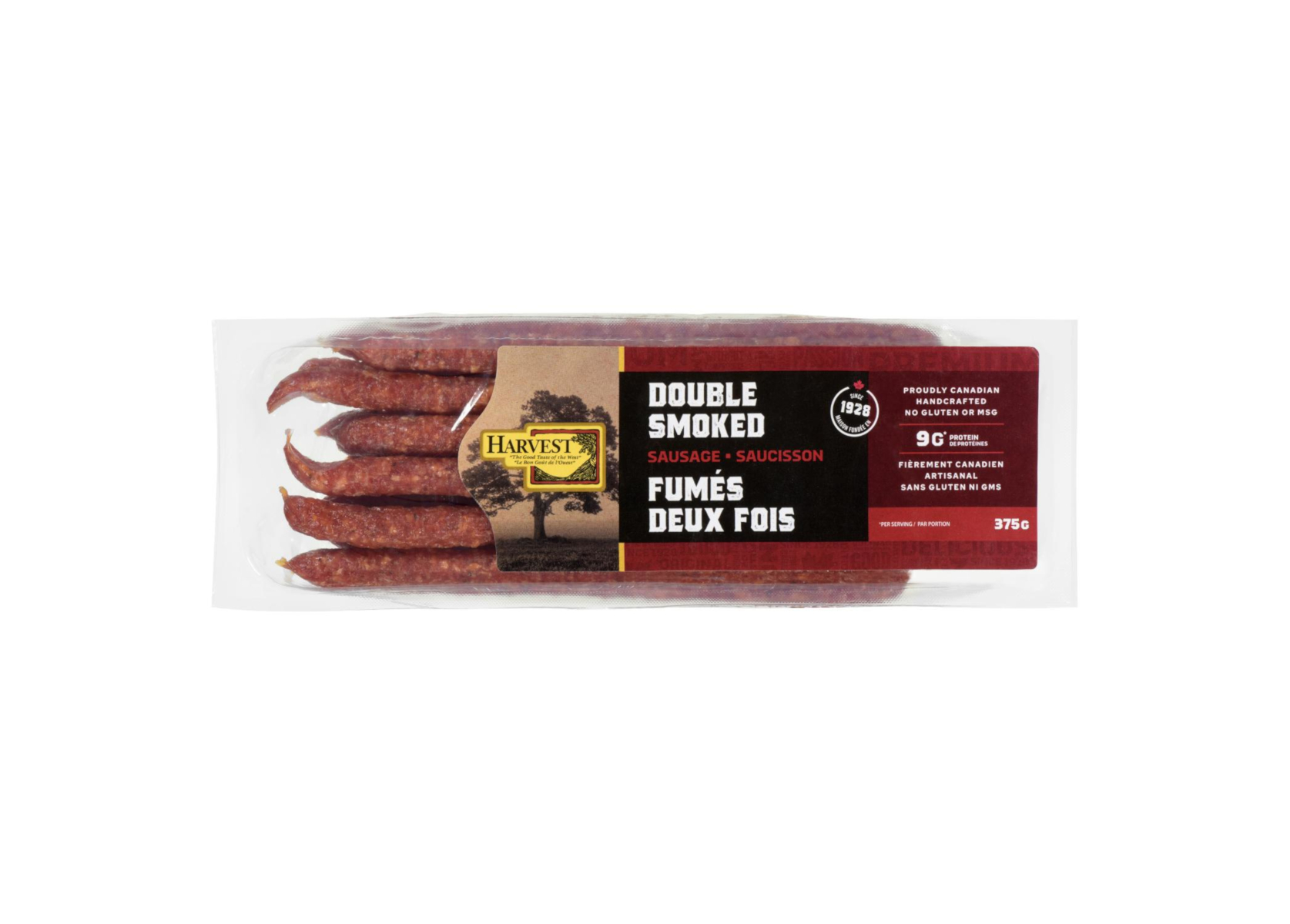 Double Smoked Farmer's Sausage Sticks 375g Harvest Meats